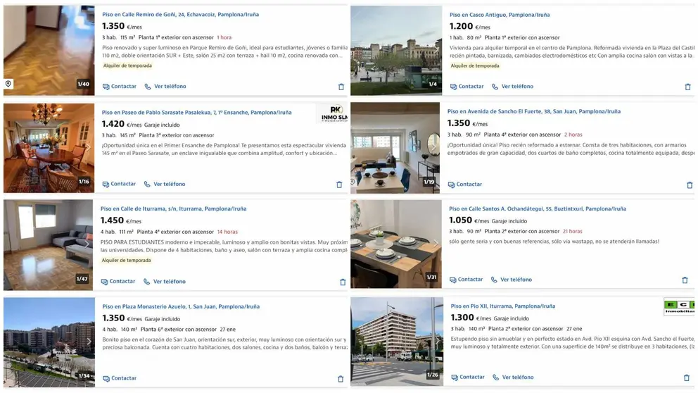 Imagenes de pisos en alquiler en Pamplona. NAVARRA.COM