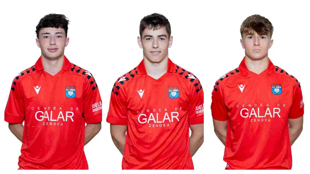 Hodei Iriarte, Iker Lizaso y Yoel Villamayor, jugadores de Osasuna.