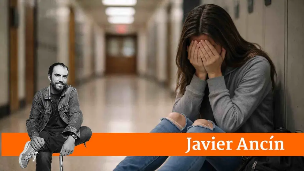 Una chica que sufre acoso escolar o Bullying.