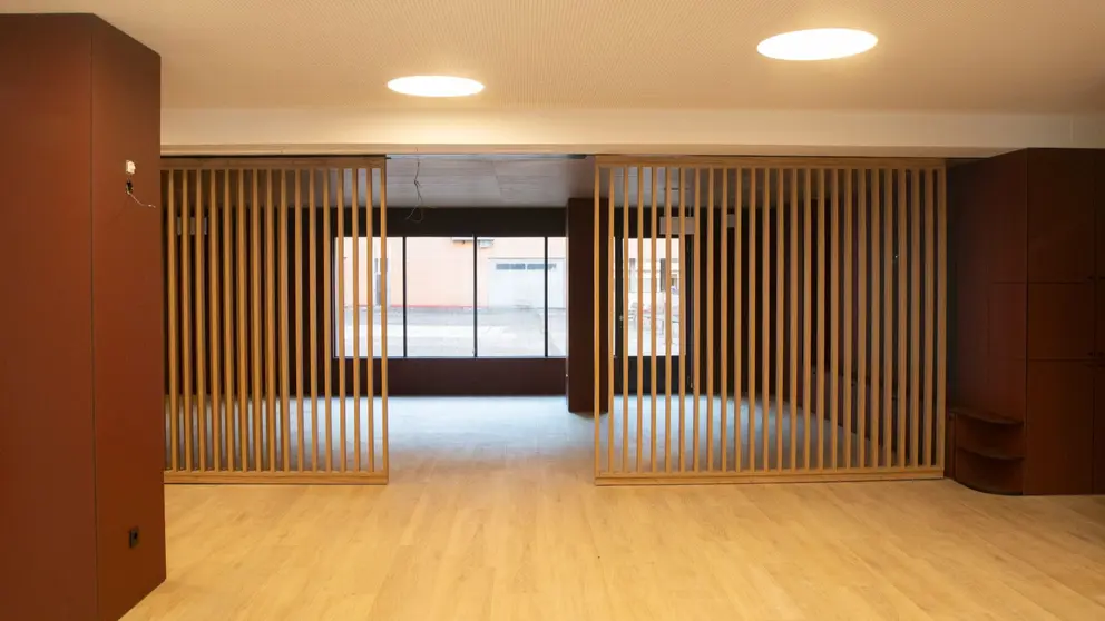 Imagen del interior del edificio que albergar&aacute; el primer centro de d&iacute;a municipal, todav&iacute;a en obras. AYUNTAMIENTO DE PAMPLONA