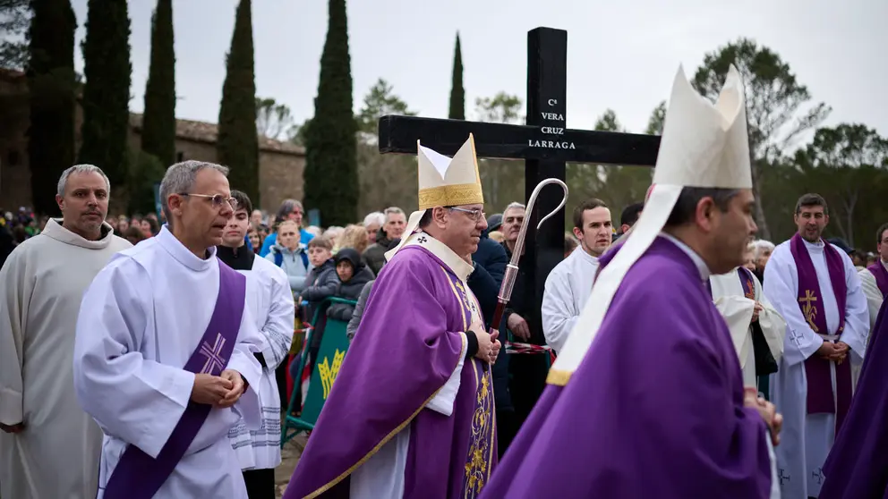 El arzobispo de Pamplona y Tudela, Florencio Rosell&oacute;, en la misa que ha clausurado las Javieradas 2026