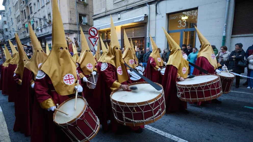 Procesi&oacute;n de Jueves Santo 2026 por las calles de Pamplona. I&Ntilde;IGO ALZUGARAY