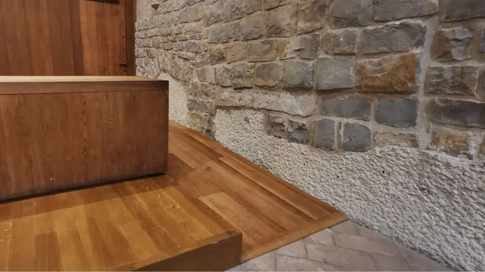 La nueva rampa que da acceso al Palacio del Condestable. AYUNTAMIENTO DE PAMPLONA