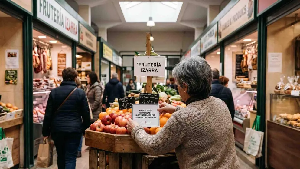 Imagen de comercio local recreada con inteligencia artificial