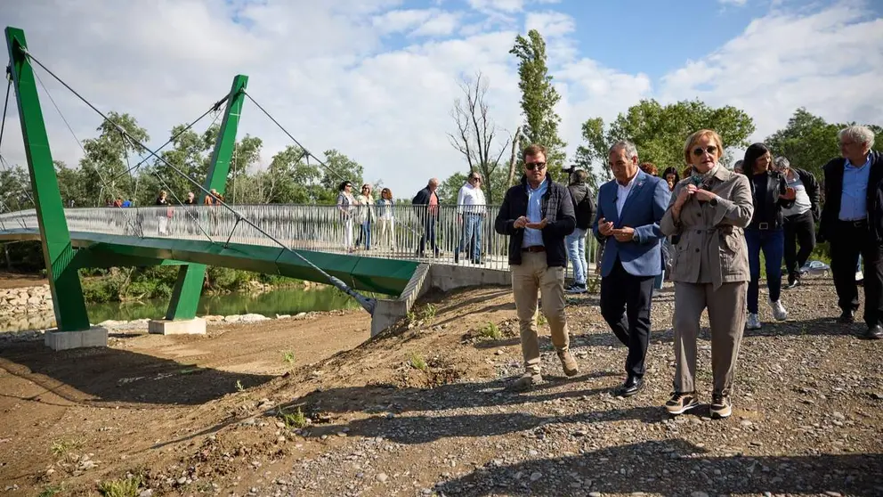 La nueva pasarela en Marcilla. GOBIERNO DE NAVARRA