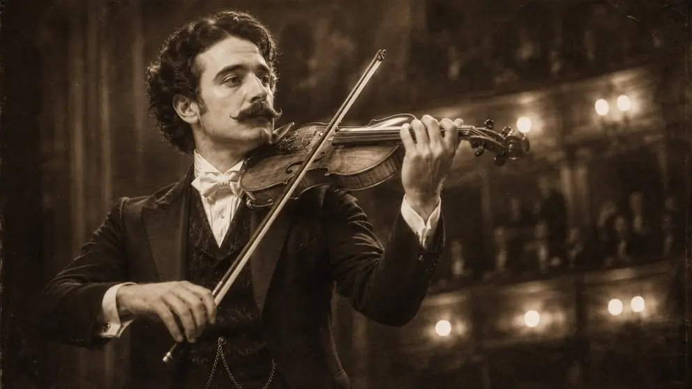 Una imagen recreada de Pablo Sarasate.
