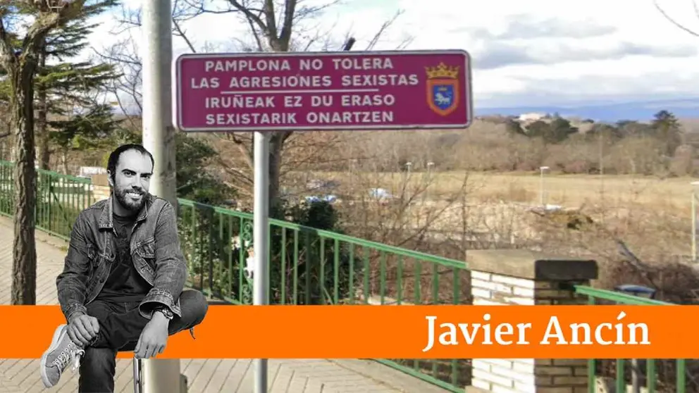 Cartel de Pamplona no tolera las agresiones sexistas.