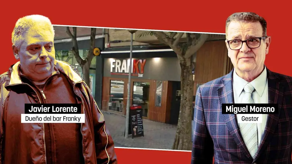 El due&ntilde;o del bar Franky, Javier Lorente y el gestor Miguel Moreno.