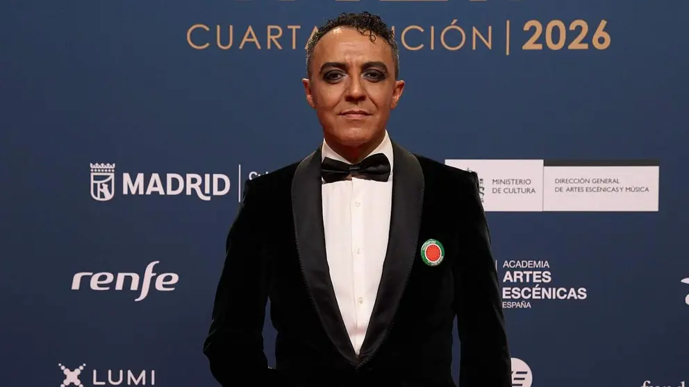 El actor pamplon&eacute;s &Aacute;ngel Ruiz en el photocall de los Premios Tal&iacute;a 2026. JUAN CARLOS TOLEDO / CEDIDA