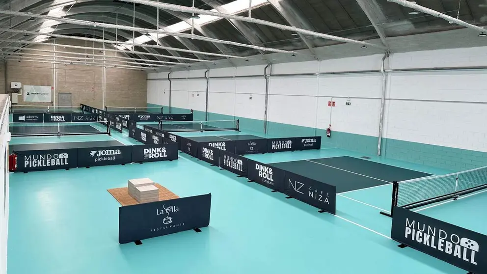 Pistas de Pickleball en el club Dink&Roll de Berrioplano. Cedida.