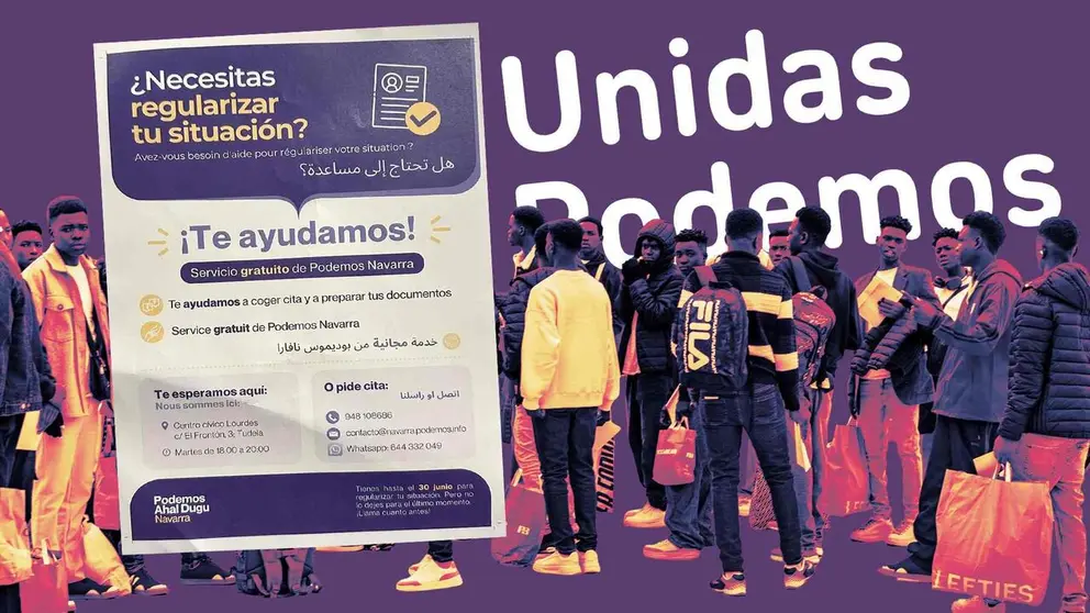 Campa&ntilde;a de Podemos en Tudela.