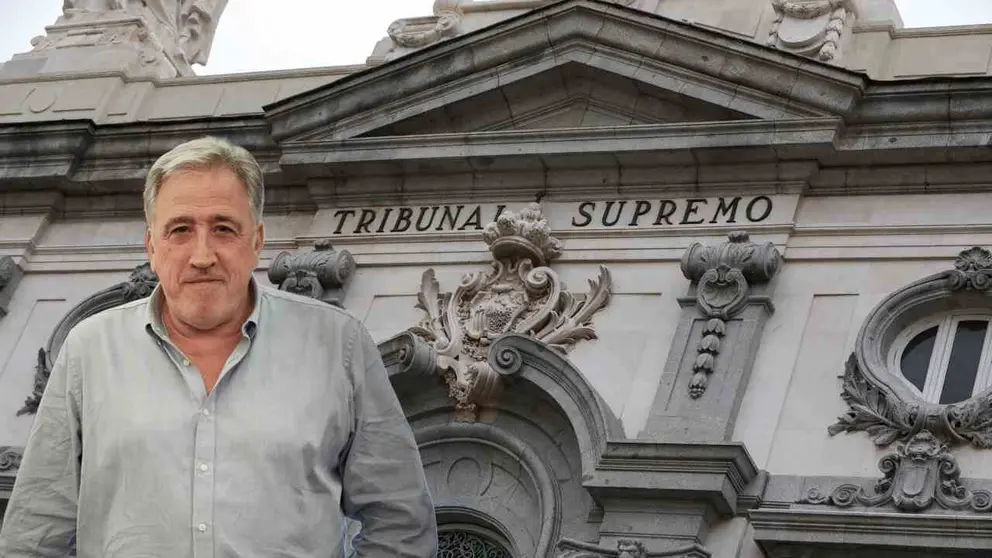Fotomontaje de Joseba Asiron sobre una foto de la fachada del Tribunal Supremo.
