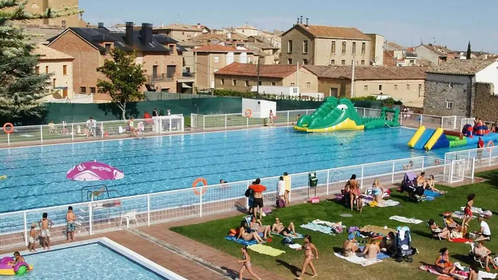 Imagen de las piscinas de la localidad de Allo. Facebook Ayuntamiento de Allo.