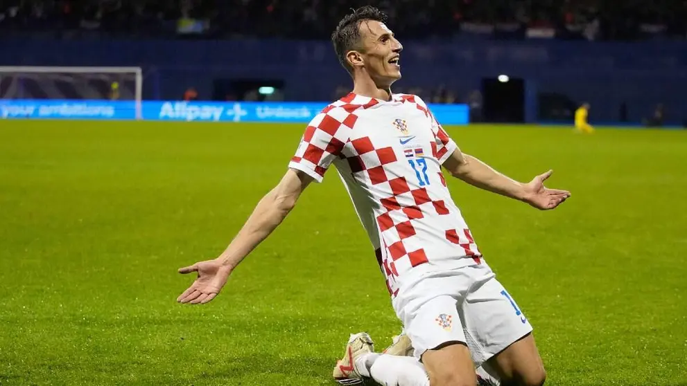 Ante Budimir, jugador de Osasuna en el Mundial con Croacia.