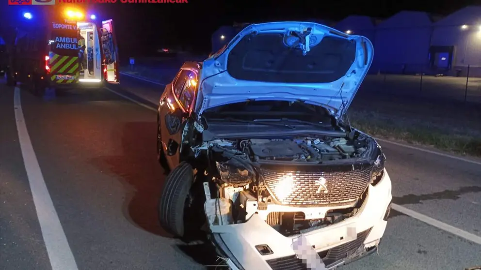 Imagen del accidente ocurrido en Marcilla. BOMBEROS DE NAVARRA
