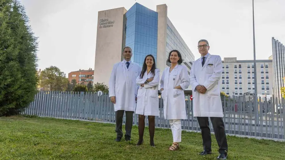 Los doctores Enrique Aub&aacute;, Ana Catal&aacute;n, Mar&iacute;a Vallejo y Adri&aacute;n Cano. CL&Iacute;NICA UNIVERSIDAD DE NAVARRA