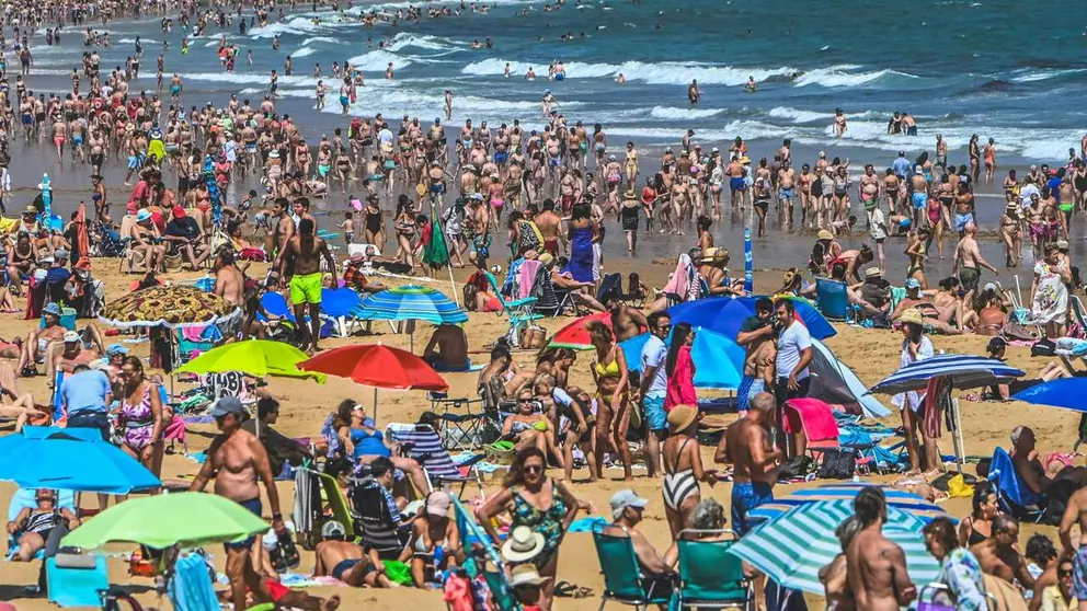 Playa de El Sardinero, en Santander,