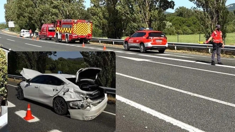 Accidente leve en la A-10 en Arruazu: la Polic&iacute;a Foral alerta de distracciones e incendios
