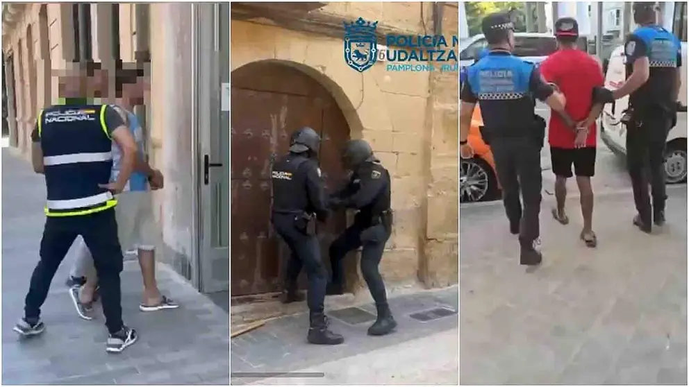 Cinco detenidos por 30 robos con fuerza en bares, comercios y estancos de Pamplona, Burlada y Villava.