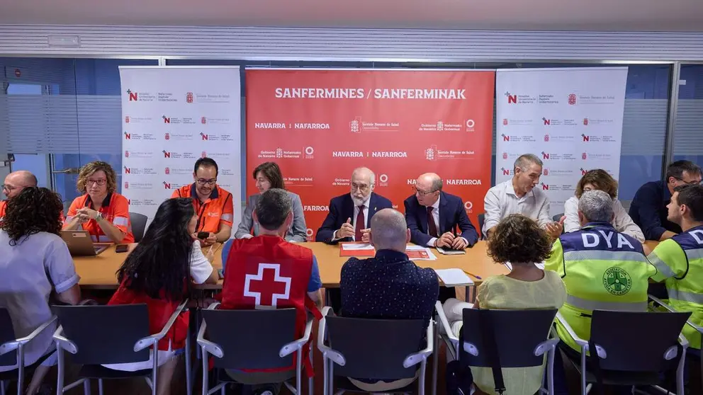 Un momento de la reuni&oacute;n que ha estado presidida por el consejero Dom&iacute;nguez. GOBIERNO DE NAVARRA