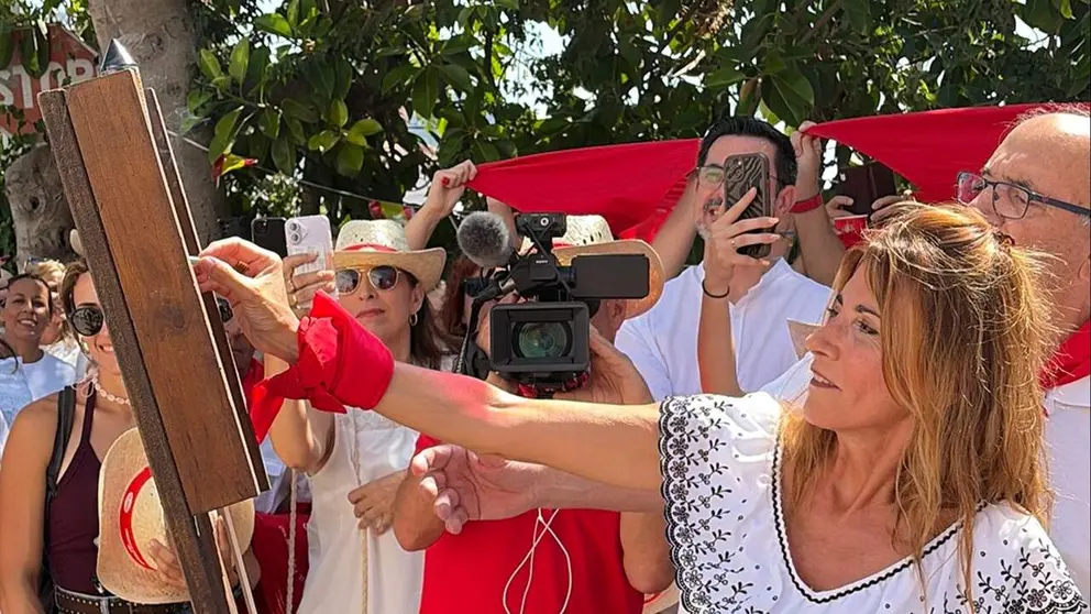 Lanzamiento del Chupinazo. CEDIDA