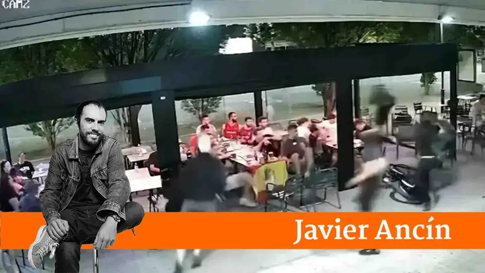 Imagen del v&iacute;deo de la agresi&oacute;n en Berriozar