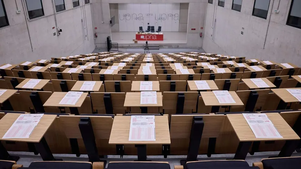 Imagen de archivo de un aula de oposiciones. GOBIERNO DE NAVARRA