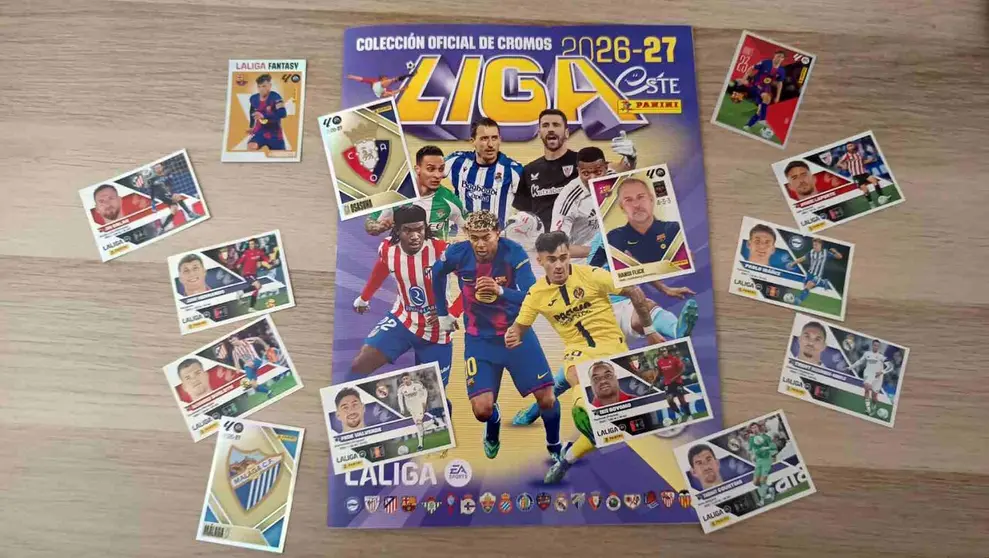 Album y cromos de la colecci&oacute;n de La Liga 2026 / 2027 de Panini. NAVARRA.COM