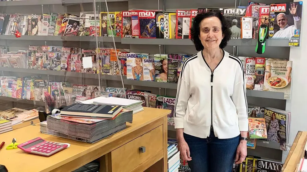 Mar&iacute;a Lezaun en la Librer&iacute;a Papeletras de Pamplona. Navarra.com