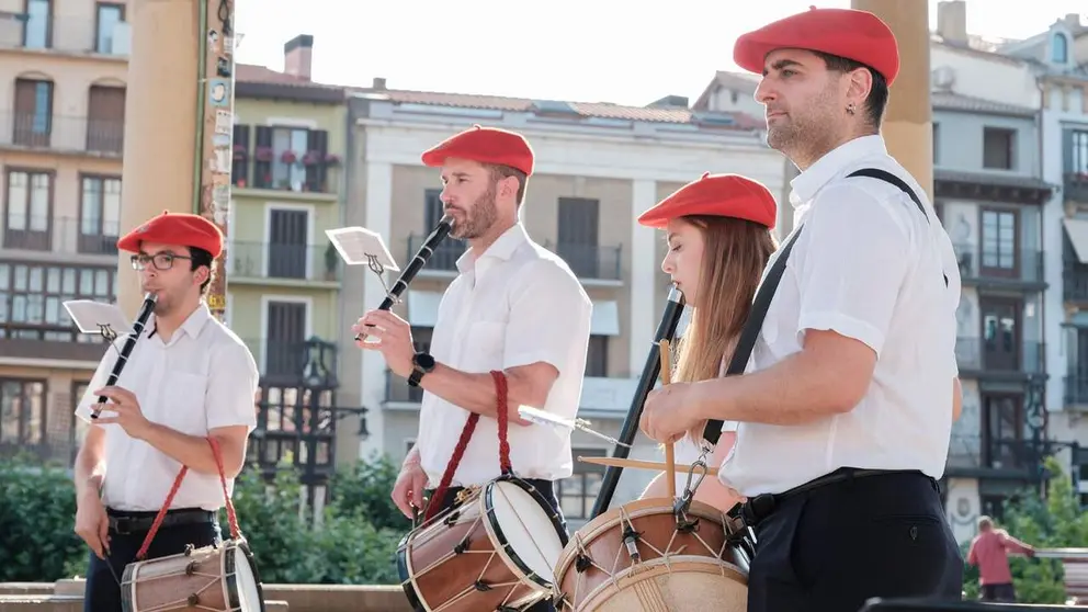 Txistularis en la Plaza del Castillo. AYUNTAMIENTO DE PAMPLONA