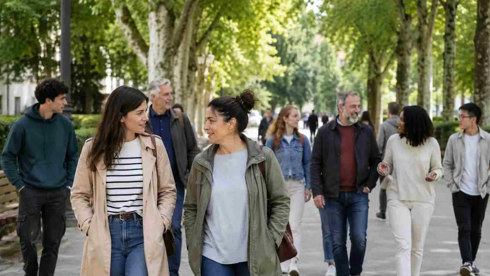personas paseando por un parque. ARCHIVO