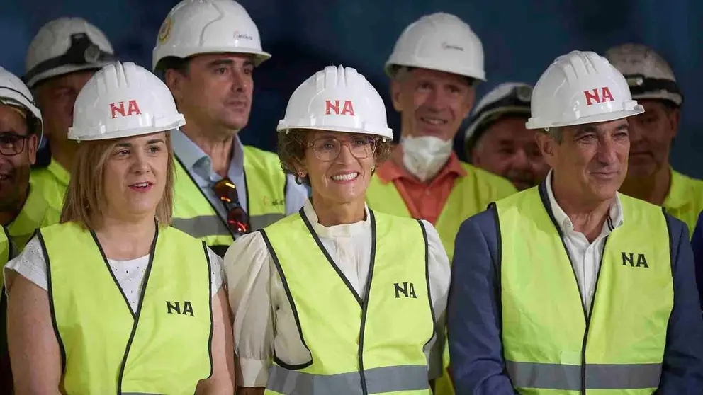 Mar&iacute;a Chivite, durante una visita reciente a las obras de los t&uacute;neles de Velate.