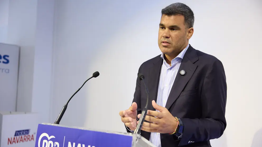 El presidente del PP de Navarra, Javier Garc&iacute;a, ofrece una rueda de prensa tras el Comit&eacute; de Direcci&oacute;n del PPN y previa al Comit&eacute; Ejecutivo. I&Ntilde;IGO ALZUGARAY