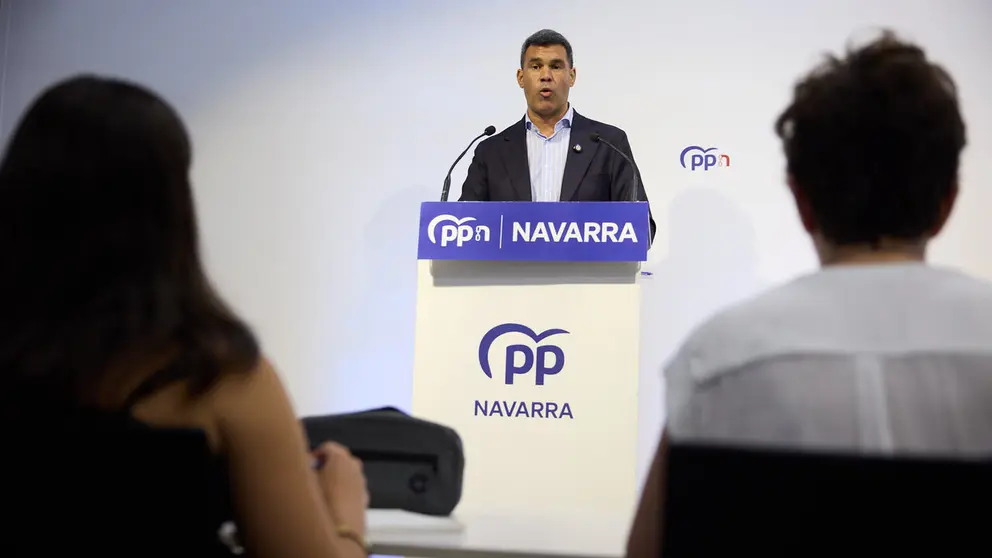 El presidente del PP de Navarra, Javier Garc&iacute;a, ofrece una rueda de prensa tras el Comit&eacute; de Direcci&oacute;n del PPN y previa al Comit&eacute; Ejecutivo. I&Ntilde;IGO ALZUGARAY