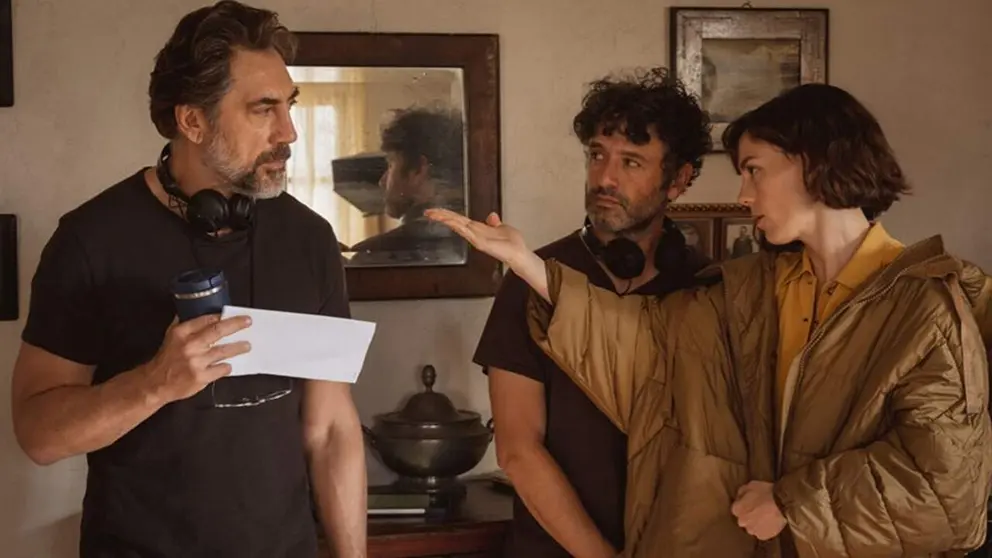 Rodrigo Sorogoyen, Victoria Luengo y Rodrigo Sorogoyen en el set de El ser querido.