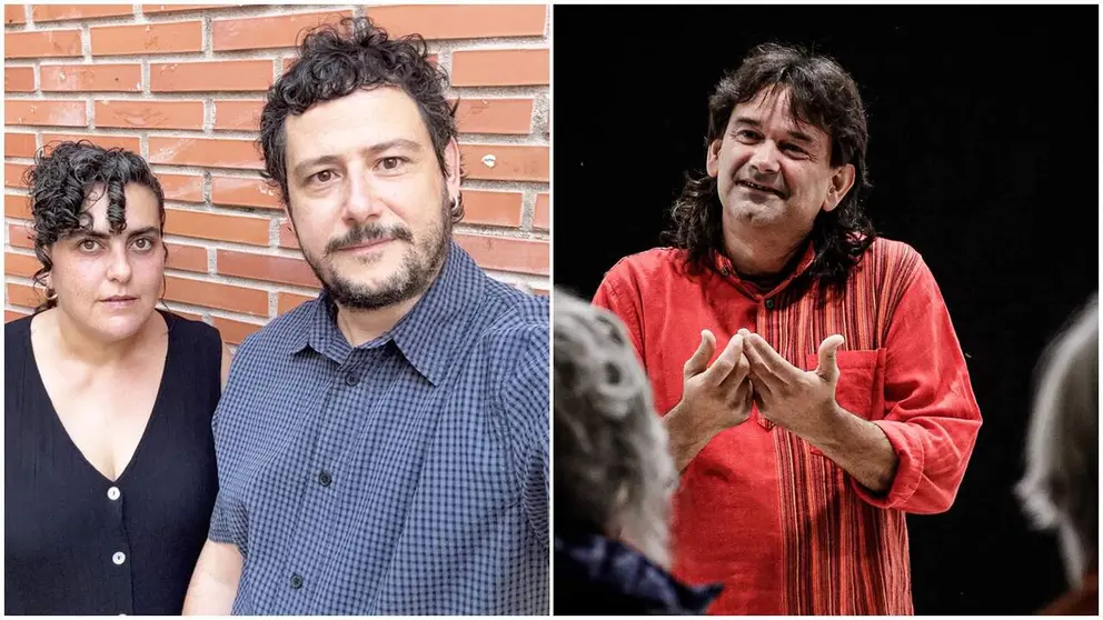 Roc&iacute;o Bello, Javier Hernando y May Gorostiaga, ganadores del XXXV Concurso de Textos Teatrales. AYUNTAMIENTO DE PAMPLONA