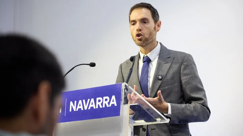 Rueda de prensa del secretario general del PPN, Sergio Sayas, para abordar la situaci&oacute;n de las obras de los t&uacute;neles de Belate. I&Ntilde;IGO ALZUGARAY