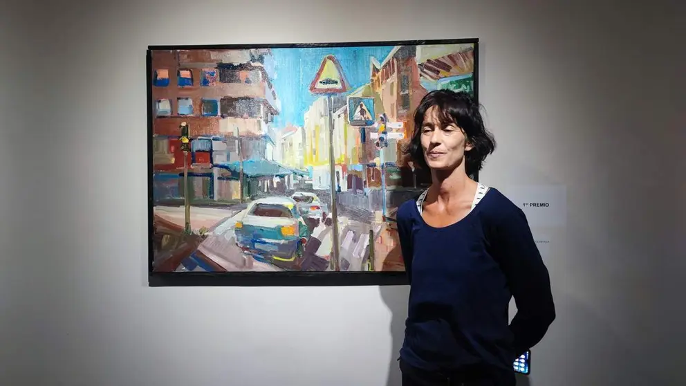 La artista ganadora del certamen, Yohana Soldevilla. AYUNTAMIENTO DE TUDELA