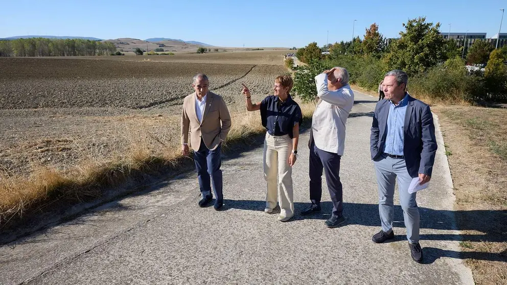 Visita de la presidenta de Navarra, Mar&iacute;a Chivite, a Sarriguren para anunciar los avances en el PSIS. GOBIERNO DE NAVARRA