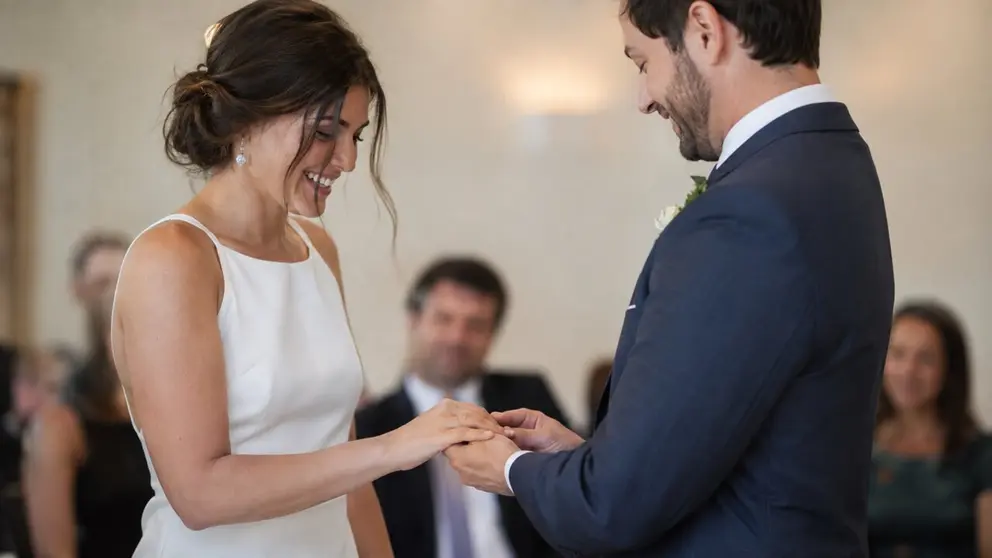 Imagen generada con Inteligencia Artificial de una boda. CHAT GPT