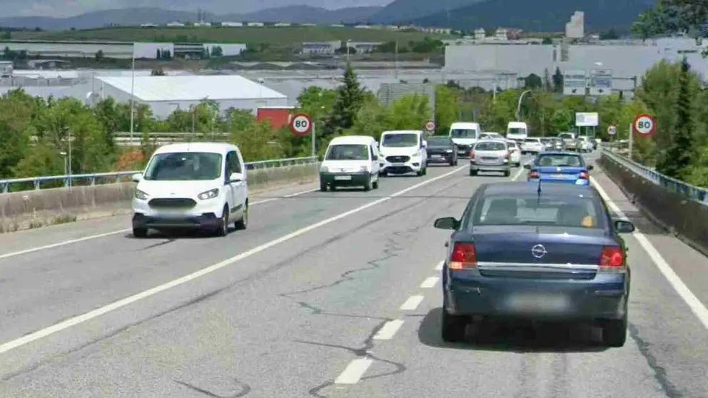 Acceso al pol&iacute;gono de Landaben desde la AP-15- GOOGLEMAPS