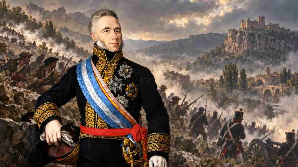 Retrato al &oacute;leo de Francisco Espoz y Mina ubicado en el Palacio de Navarra.