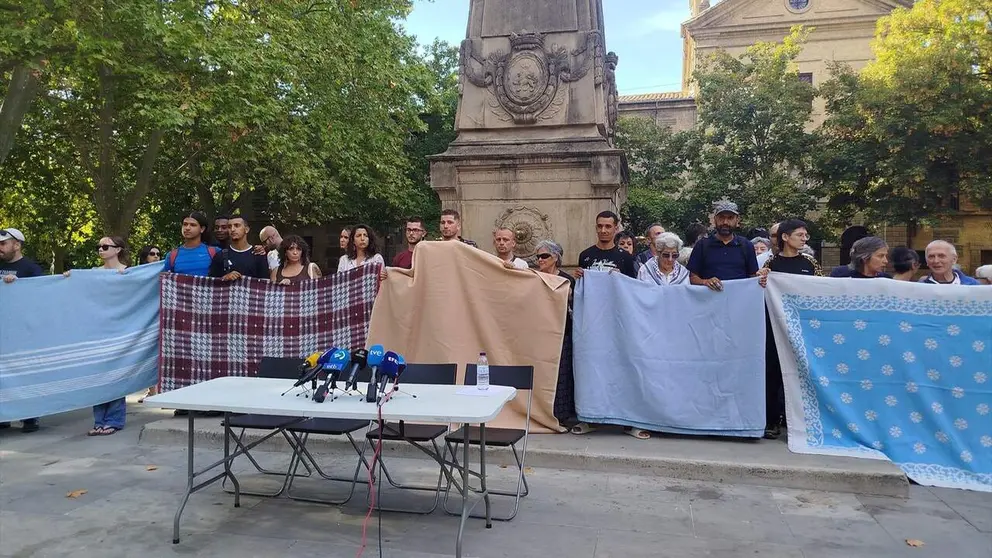 Imagen de una reciente rueda de prensa de la asociaci&oacute;n abertzale Negu Gorriak en Pamplona. EUROPA PRESS