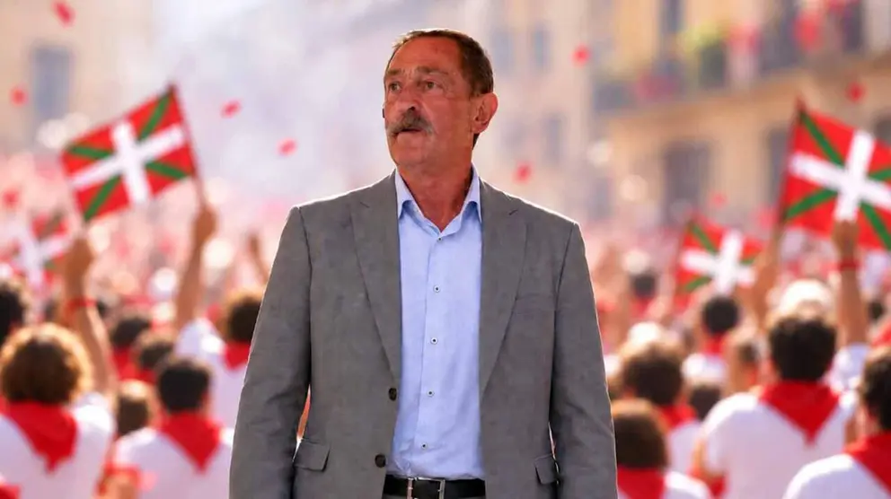 Vicente Naz&aacute;bal, en una imagen actual sobre la recreaci&oacute;n de un momento de fiestas.