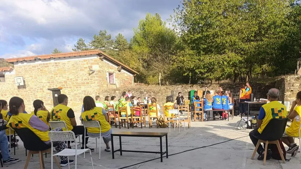 Una edici&oacute;n anterior de Kuadriketa en la residencia Larraingoa. CEDIDA