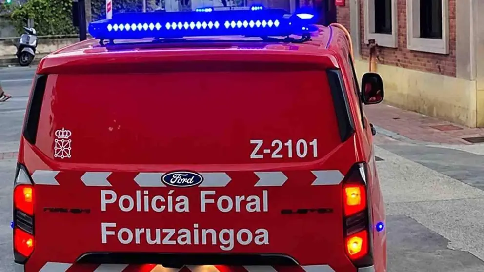 Un veh&iacute;culo de la Polic&iacute;a Foral de Navarra.