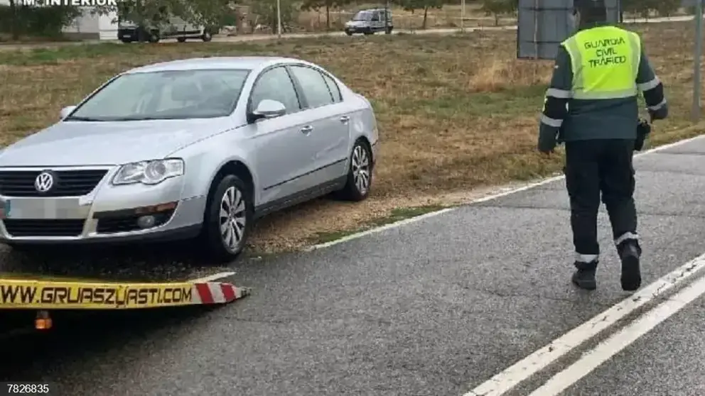 Veh&iacute;culo implicado en el atropello GUARDIA CIVIL