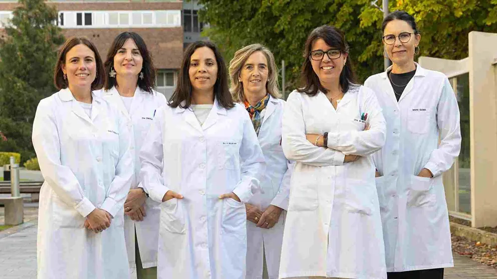 Las investigadoras del proyecto Leticia Go&ntilde;i, Cristina Razquin, Vanessa Bull&oacute;n, Maira Bes y Maite Sesma. UNIVERSIDAD DE NAVARRA