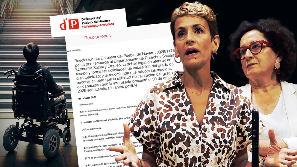 Fotomontaje con una imagen de la presidenta Mar&iacute;a Chivite y la consejera M&ordf; Carmen Maeztu. NAVARRA.COM