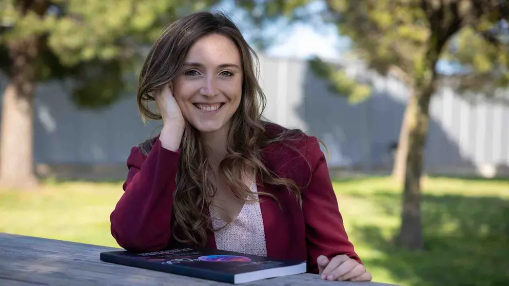 Natalia Dom&iacute;nguez, en el Campus de la UPNA en Tudela. UPNA
